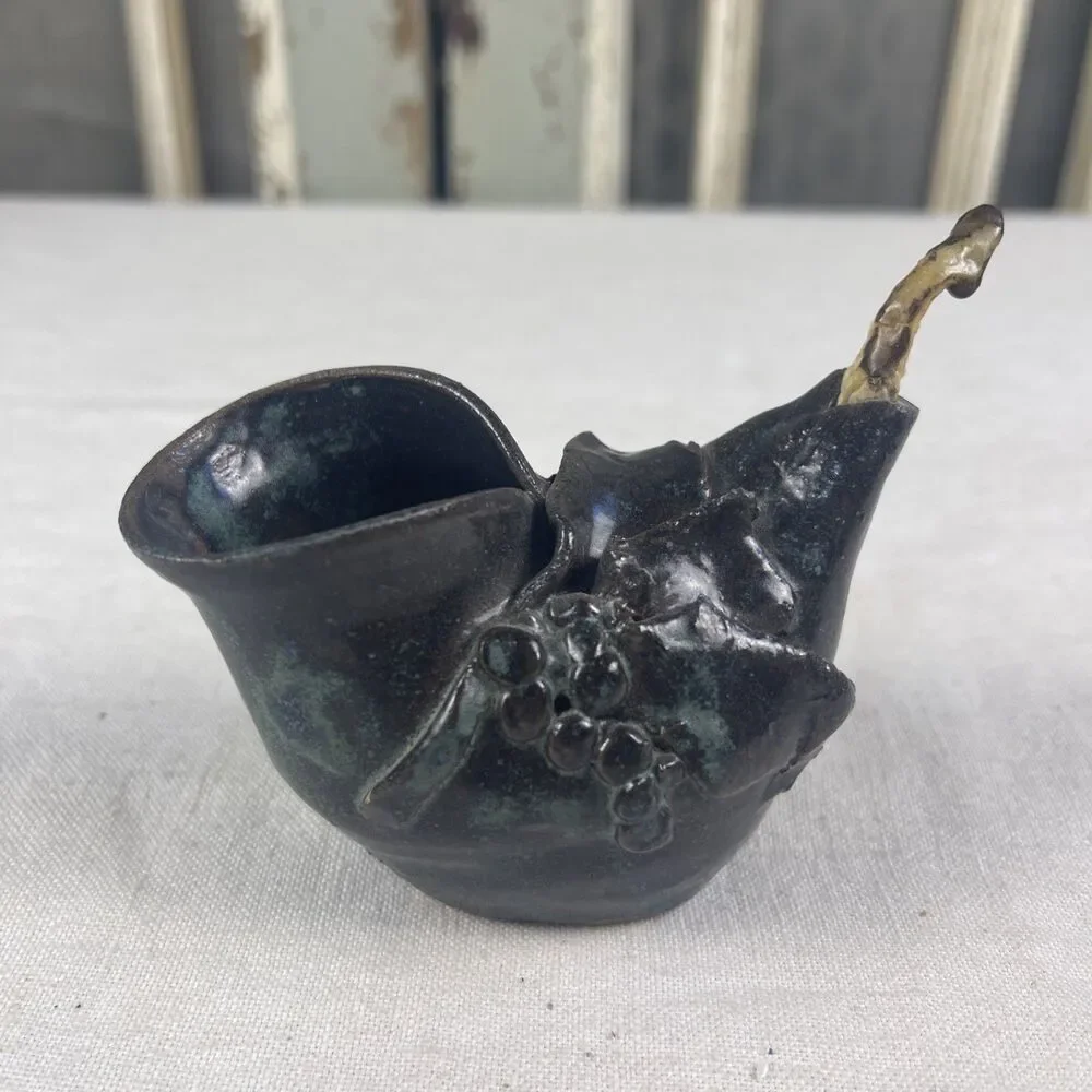 Vintage Art Pottery Oil Lamp